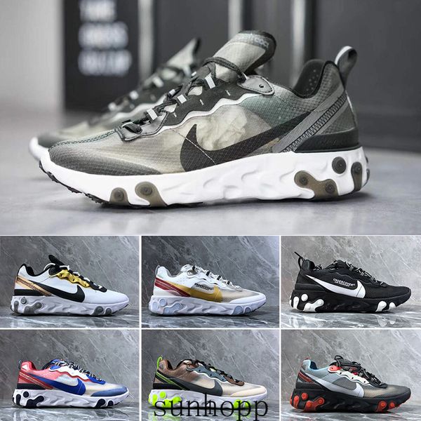 

2019 react element 87 55 running shoes for men women white black royal tint desert sand designer breathable sports sneaker size 36-45 aybco