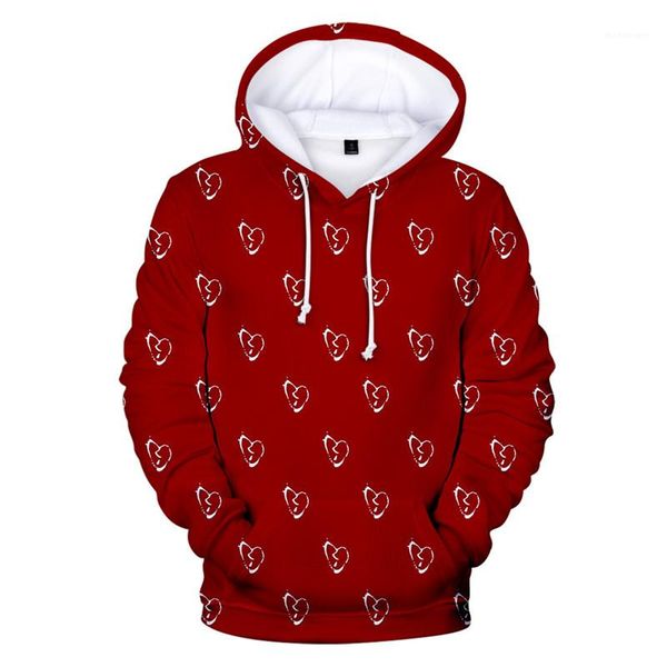 

3d printed hoodies plus size long sleeve sweatshirts juice wrld mens pullover hoodies rapper, Black