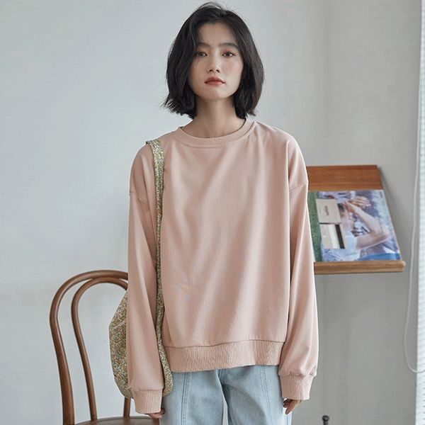 

2020 autumn new sweater women's loose korean style all-match lazy pullover sweatersweaterround neck pullover back letter printed fas, Black
