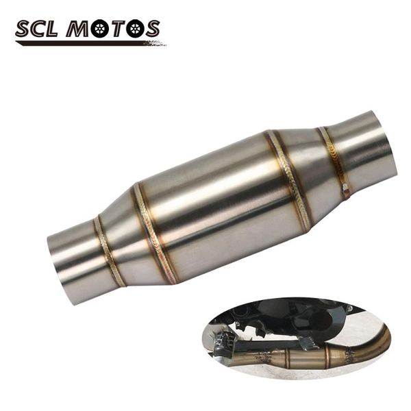 

scl motos 51mm motorcycle exhaust pipe muffler expansion chamber refit pipe back pressure core db killermotorbike part