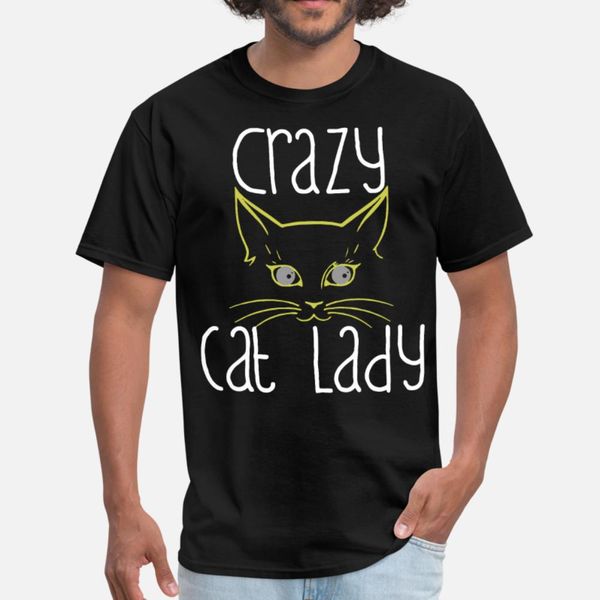 

crazy cat lady funny cute fashion ladies fit women t shirt men crazy 100% cotton o-neck normal crazy comical summer formal shirt