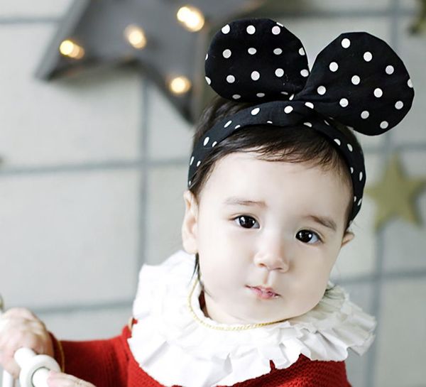 

korean new children accessories hair bands dot ears baby headband cute children hair accessories, Slivery;white