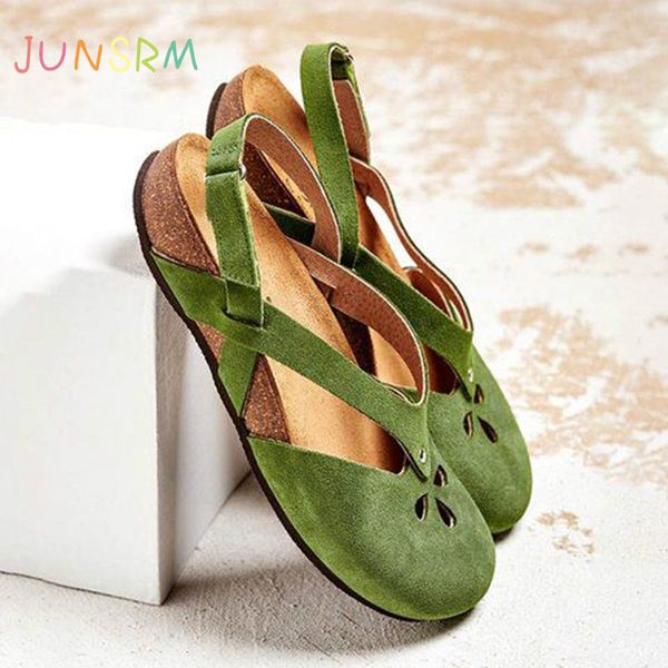

junsrm women fashion ankle strap sandals casual flat sandals summer shoes beach, Black
