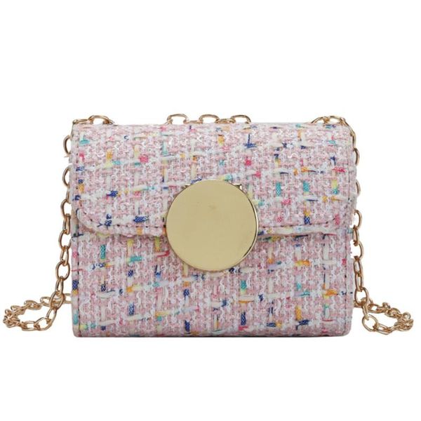 

korean style fashion kids wool crossbody shoulder bag autumn winter stylish chain shoulder bag