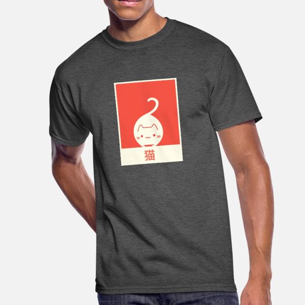 

neko cute kawaii japanese anime cat t shirt men personalized short sleeve crew neck basic solid sunlight comical summer style shirt