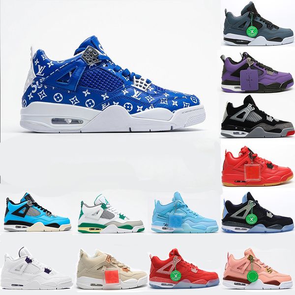 

new 4 sp sail blue basketball shoes denim ts court purple university orange red tattoo womens men trainer sports sneaker