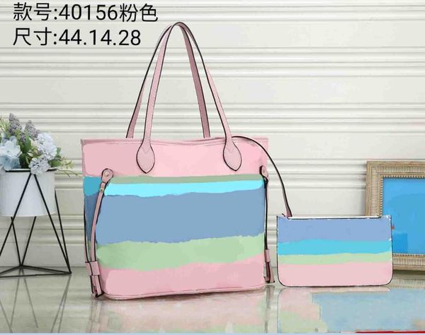 

pink sugao 4 colors lattice 2pcs set tote handbag lashes handbags tote bag cross body bag women totes shoulder bag #8858