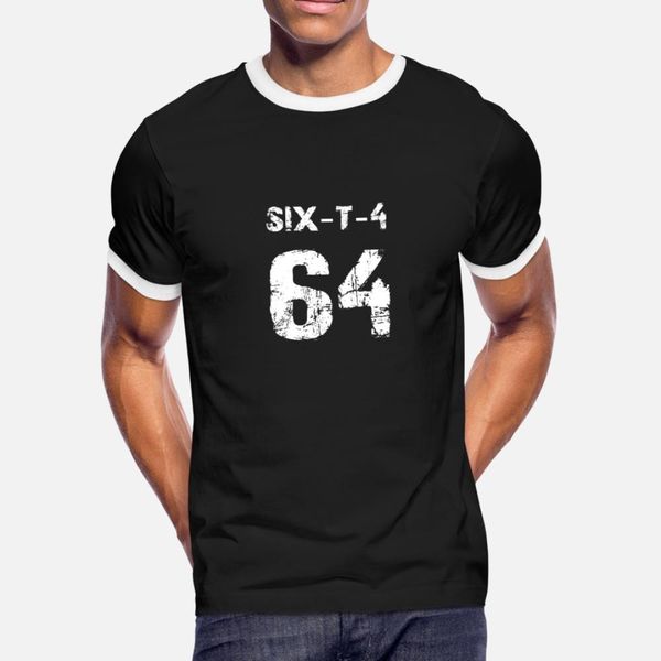 

number 64 sports fan or vintage bday shirt t shirt men customize 100% cotton round neck letters graphic comfortable summer slim shirt