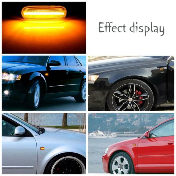 

1 пара боковой габаритный свет dynamic led side marker fender сигнала поворота
