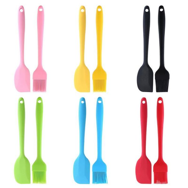 

new 2pcs resistant bakeware silicone brush cook basting bbq 2020 handle heat tools long oil pastry baking useful bread cream zwfqw