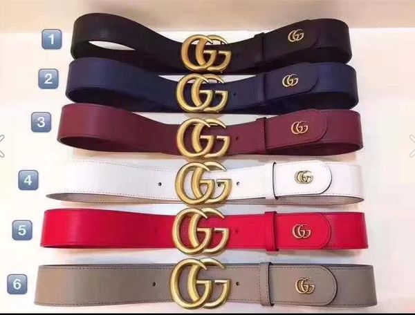 

new luxury designer belt classic style red green canvas leather belt double letter brass buckle men and women leisure belt, Black;brown