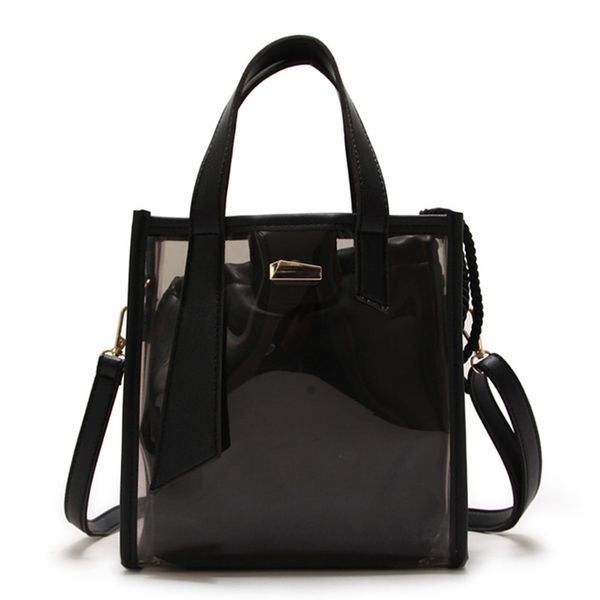 

dcos new women bucket bag pvc shoulder bag hologram laser handbag jelly transparent totes