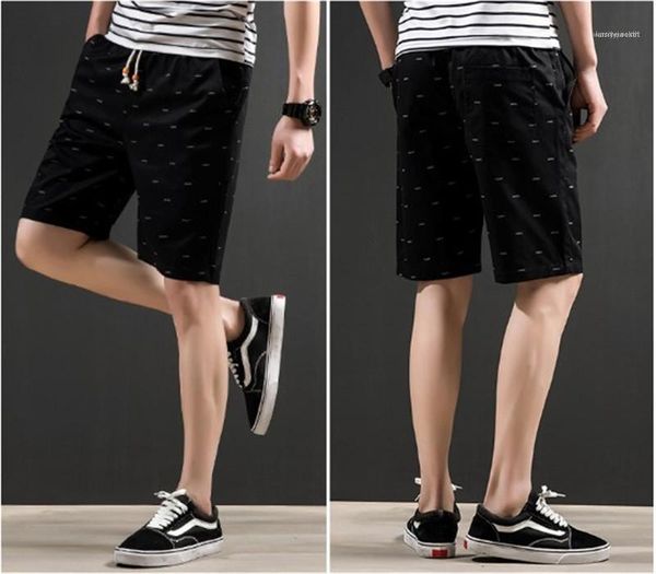 

длина колена одежда спорт сыпучие drawstring сумки шорты одежда mens конструктора животных печать летние брюки контрастного цвета, Black