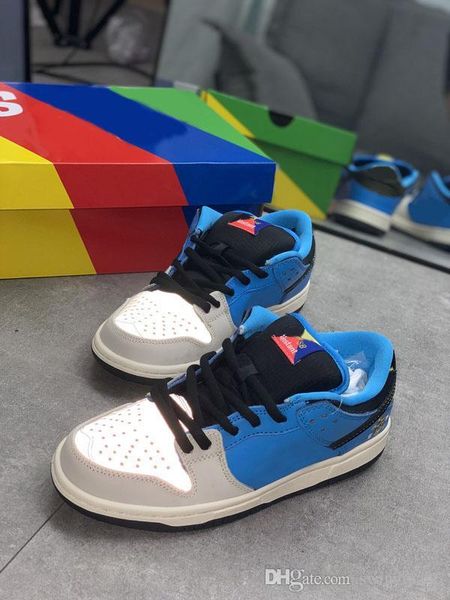 

2020 high skateboarding shoes instant skateboards x sb low men running shoes 3m reflective blue hero sports sneakers with box