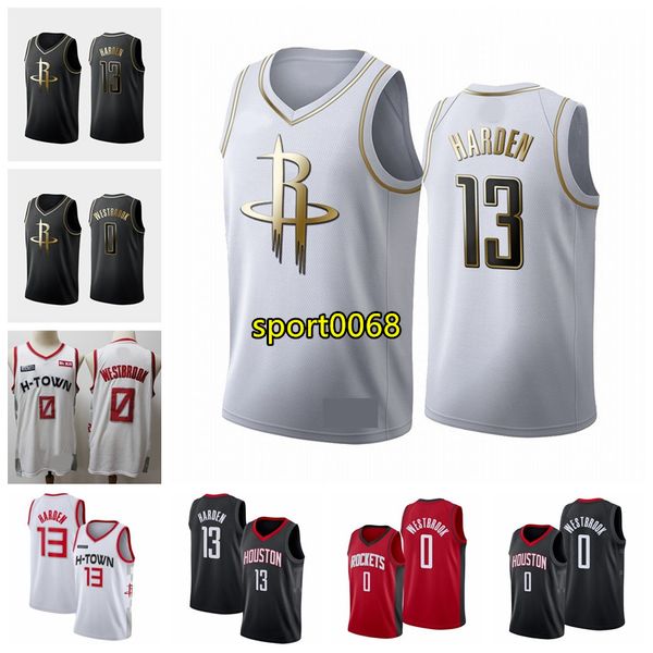 

13 harden russell 0 westbrook houston rockets jersey basketball shorts basketball red white 2020 new 0905, Black;red