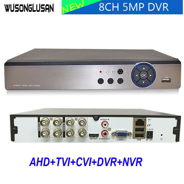 

cctv h.265 dvr video recorder xmeye 5mp 4mp 1080p 8 channel 5 in 1 hybrid dvr for tvi cvi ip cameras p2p onvif hdmi vga output, Black;white