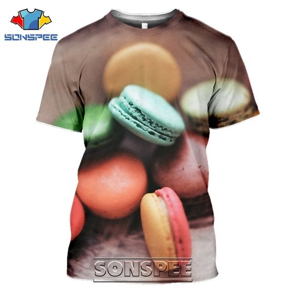 

macarons color sessert 3d print shirts oversized comics aesthetic men clothing