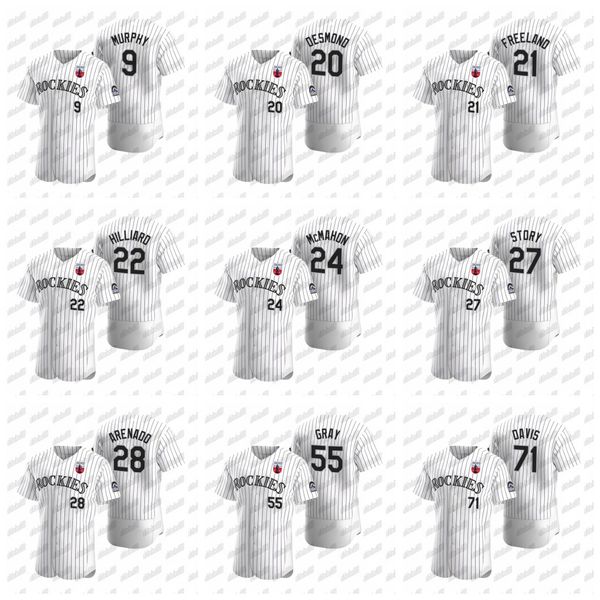 

2020 negro leagues 28 nolan arenado jerseys colorado daniel murphy charlie blackmon ian desmond kyle and sam hilliard ryan mcmahon, Blue;black