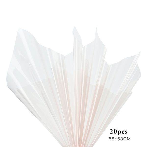 

gift wrap 20pcs 58*58cm plastic paper wrapping flower packing decor tissue packaging bouquet diy decoration