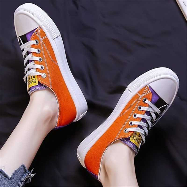 

canvas women shoes 2020 spring new fashion shoes leisure board retro wild low-breathable casual women sneakers, Black