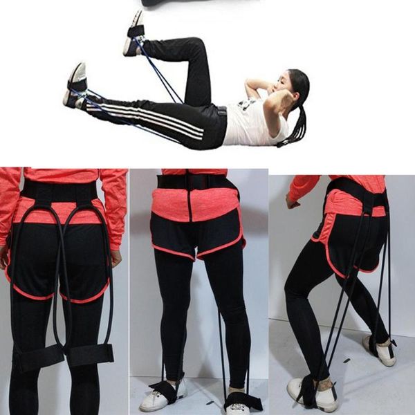 

resistance bands fitness latex band set for bulegs muscle training adjust waist belt elastic pedal exerciser workout