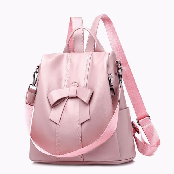 

leather luggage tag factory direct backpack female korean fashion all-match shoulder bag pu fabric fashion bag butterfly backpack purse hook