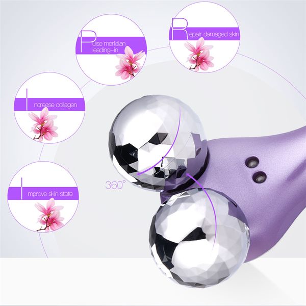

4d face roller massager y shape rotating micro-current vibrating slimming machine body skin lifting tighten beauty massage tools