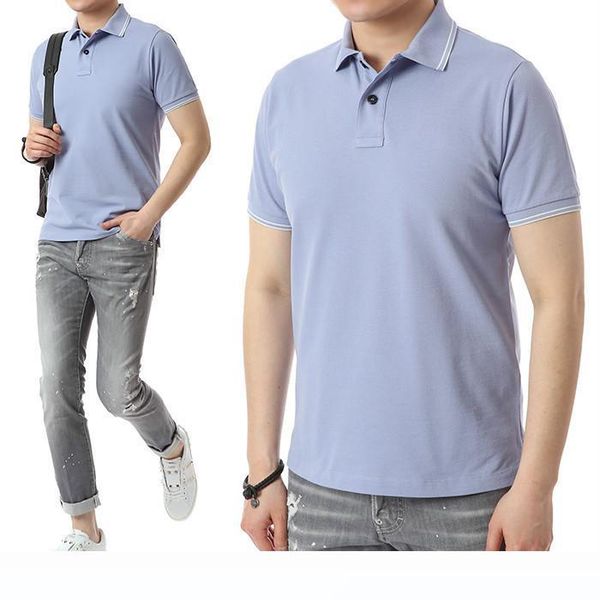 

19ss european style logo polo shirt unlined upper garment fashion poloshirts men tshirts hfwptx354, White;black