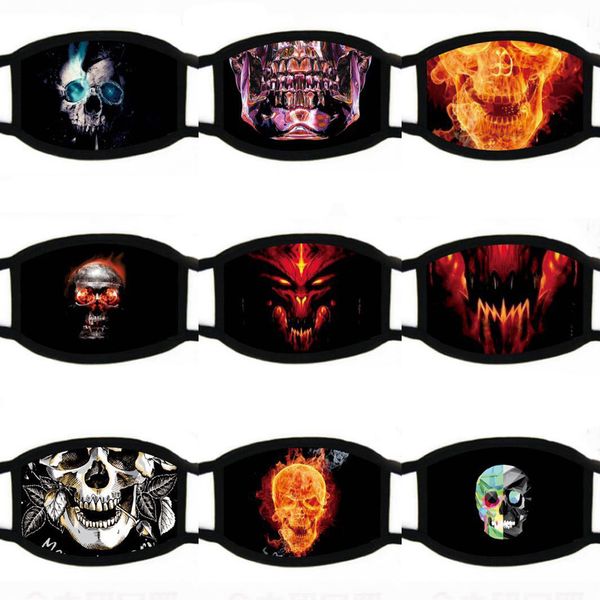 

funny face mask reusable designer dustproof mask ultraviolet-proof washable protective halloween 3d digital printing mask