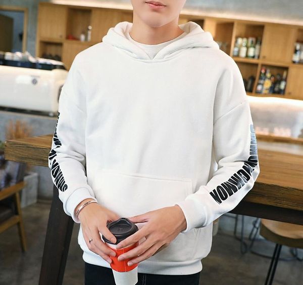 

mens off shoulder letter print hoodies oversize designer long sleeve hooded sweatshirt male fashion pullover casual045, Black