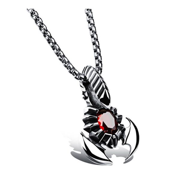 

stainless steel scorpion insect pendant necklace punk vintage animal scorpion jewelry gift for men, Silver