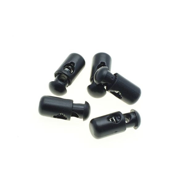 200 pcs / pacote de plástico barril de mola trava os rolhas alternando clipes preto 21mm * 8mm