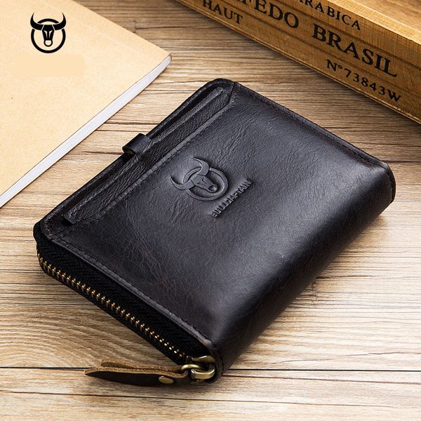 

wallets designer genuine leather wallet men brand zipper short fold pocket purse male card holder, Red;black