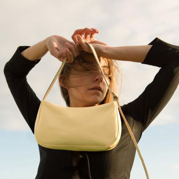 

2020 bolsas femininas de ombro small yellow bag female letnia torebka leather small tote bags for women cross body bags