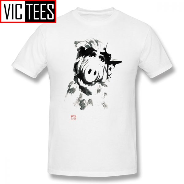 

мужские alf футболки alf t-shirt cute tee shirt 100% процент хлопок классический человек printed плюс размер tshirt