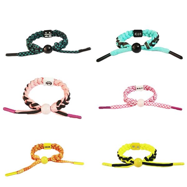 

handmade anime demon slayer bracelet cartoon figure kamado tanjirou kamado nezuko bangles wristband fans xmas gift, Golden;silver
