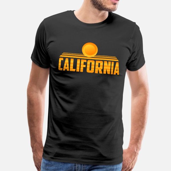 

california sunset retro 80s license plate t shirt men create cotton size s-3xl novelty crazy breathable spring unique shirt