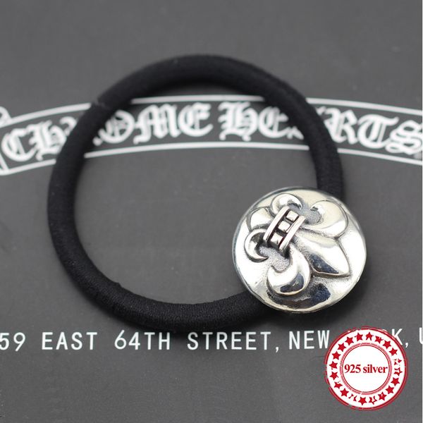 

s925 sterling silver headband personality retro hip hop punk style round cross anchor hair accessories to send lover's gift jewelry