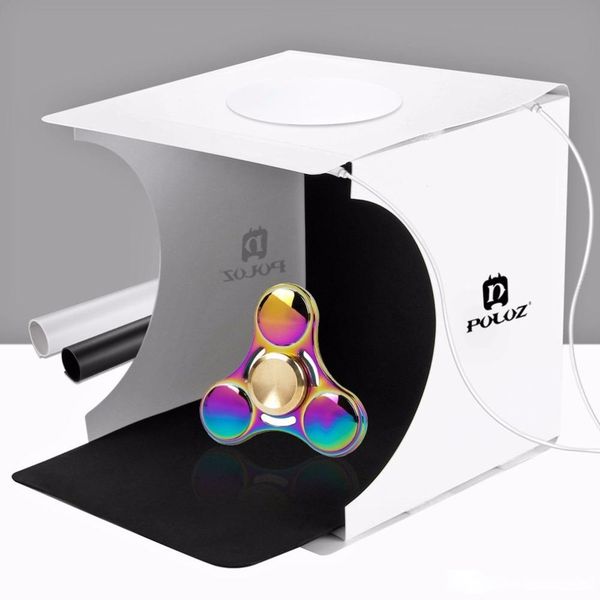 

update foldable shooting mini pgraphy portable mini studio portable led 2 pcs light studio for slr/ digital camera 2017 new arrival