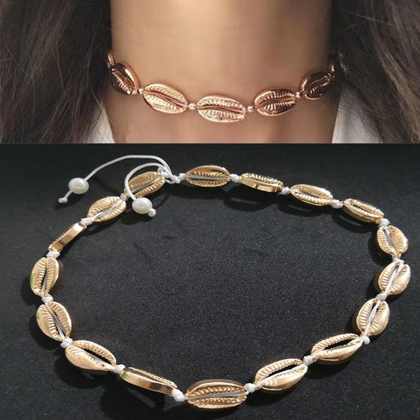

xpayxpay choker conch necklace chain women necklaces jewelry lover silver color bohemia simple trendy girl stainless steel