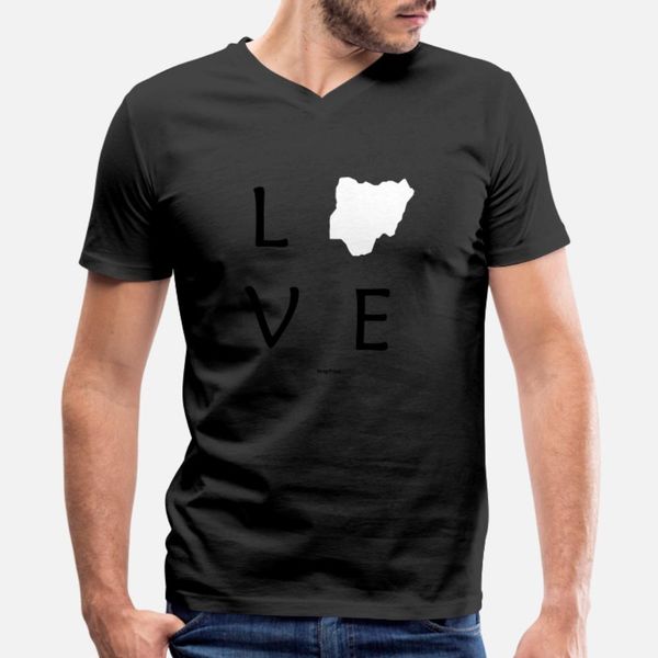 

love nigeria white map t shirt men designer cotton s-xxxl pattern sunlight authentic spring original shirt