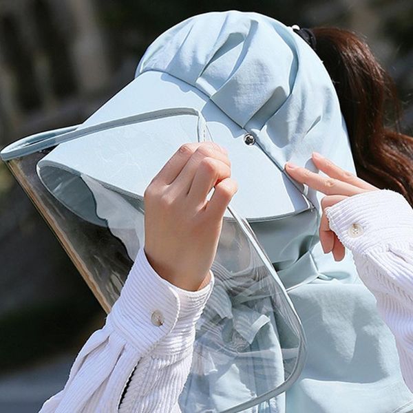 

2020 sun protection hat uv protection face neck flap sun cap face man cap summer sunscreen hat work casual summer, Blue;gray