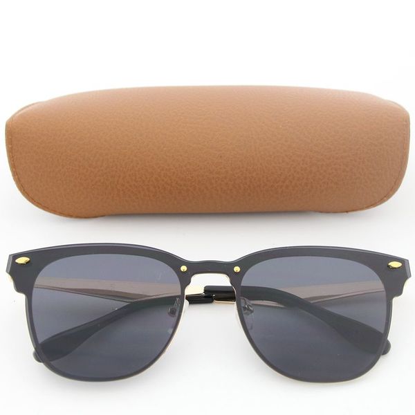 

5pcs new style sunglasses for women vassl gold metal frame black lens outdoor mens sun glasses with brown box, White;black