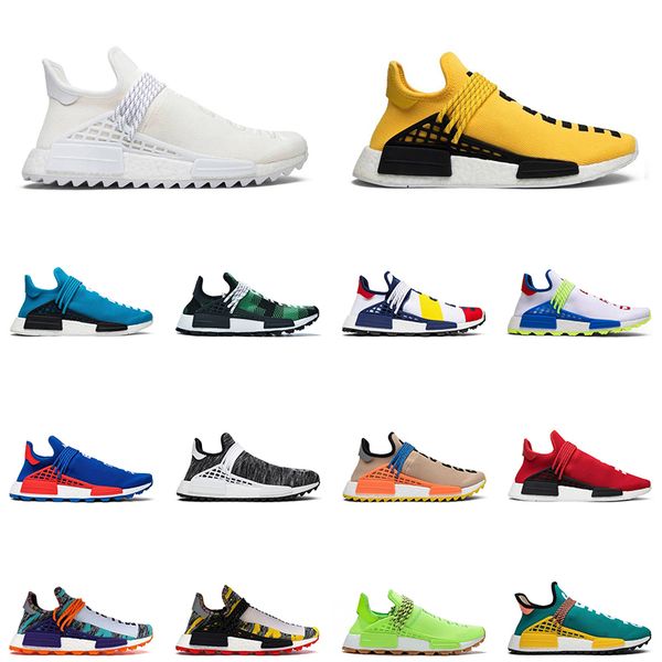 

human race blank canvas outdoor men women running shoes pharrell williams hu nerd black heart mind yellow mens trainer sports sneakers