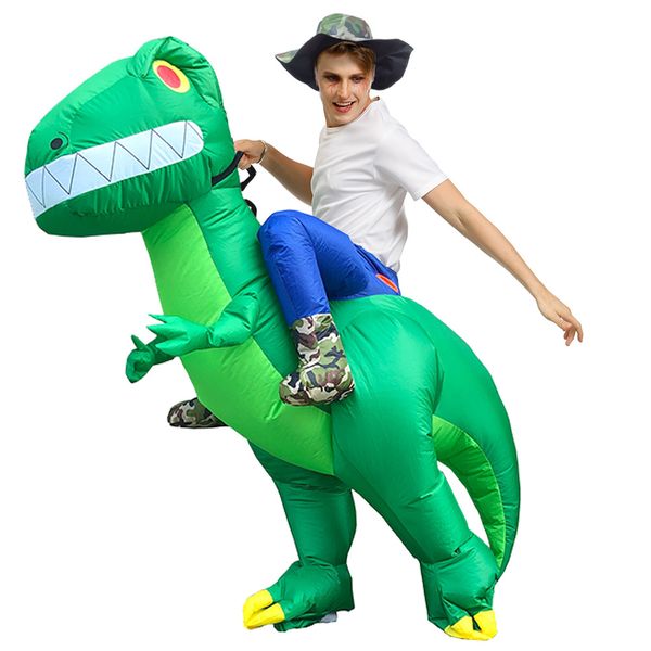 

2020 halloween inflatable clothes children's dinosaur inflatable clothes holiday show party christmas eve clothes mascot costumes, Red;yellow