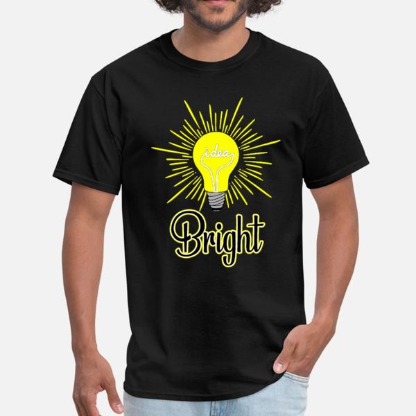 

bright idea bulb idea t shirt men design 100% cotton euro size s-3xl family fit new style spring autumn unique shirt