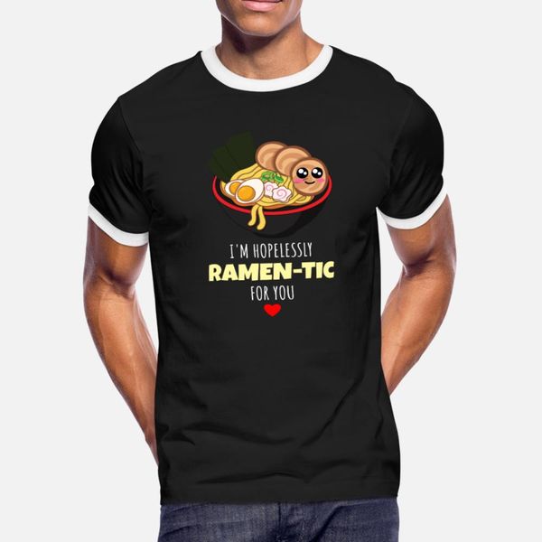 

i m hopelessly ramen tic for you cute ramen pun t shirt men print tee shirt size s-3xl pictures anti-wrinkle breathable spring autumn shirt