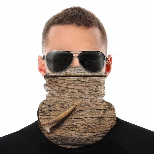 

dust-proof scarf magic tube scarf high angle deer antlers on rustic wooden jogging cycling biking leggings headband, Blue;gray