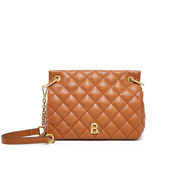 

yellow female bag cowhide fashion retro leather diagonal bag ladies classic high-end chain bag trend holiday gift 1353