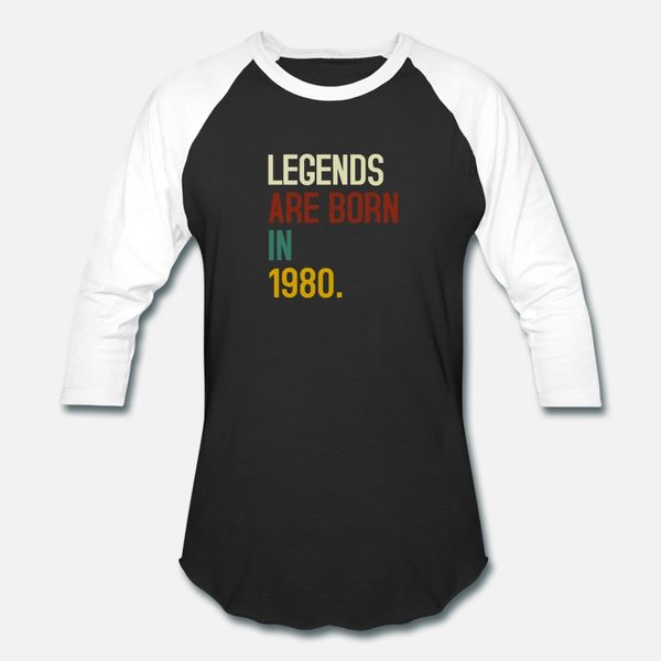 

legends are born in 1980 t shirt men print tee shirt round collar pattern anti-wrinkle basic spring unique shirt